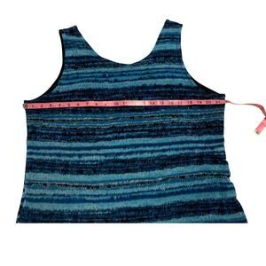 Travelers By Chico Size 3   16-18 2 tone Blue and Black Stripe Sleeves